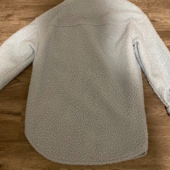 Light Blue Sherpa-Material Coat - Picture 2 of 2